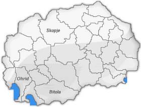 Map of Macedonia with city locations of Hertz Macedonia
